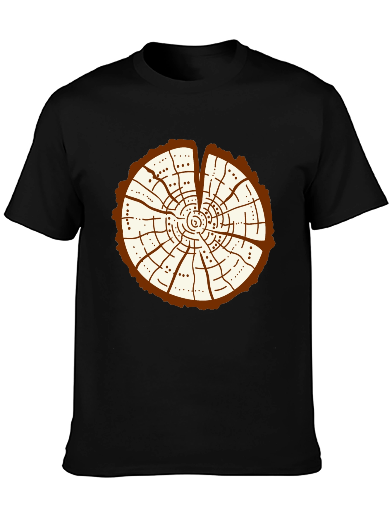 Tree Ring Graphic Tee - Unique Nature Design