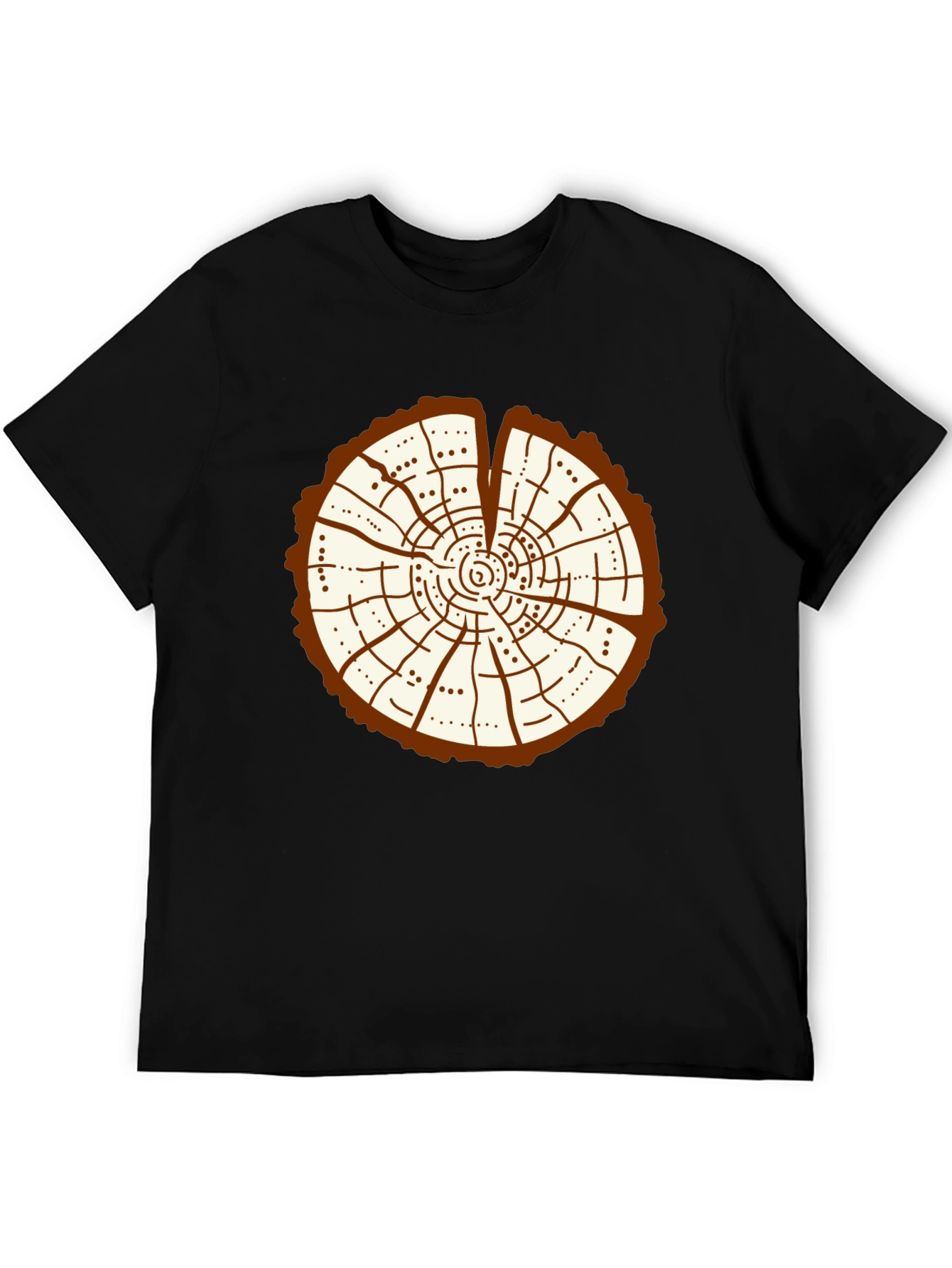 Tree Ring Graphic Tee - Unique Nature Design