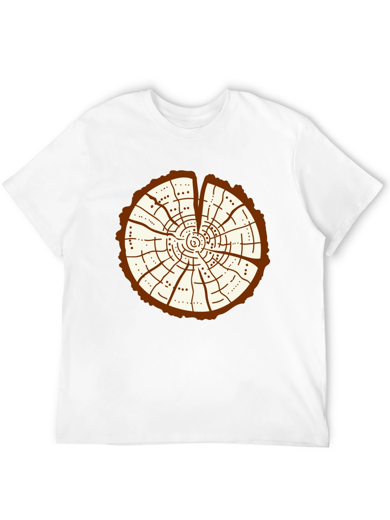 Tree Ring Graphic Tee - Unique Nature Design