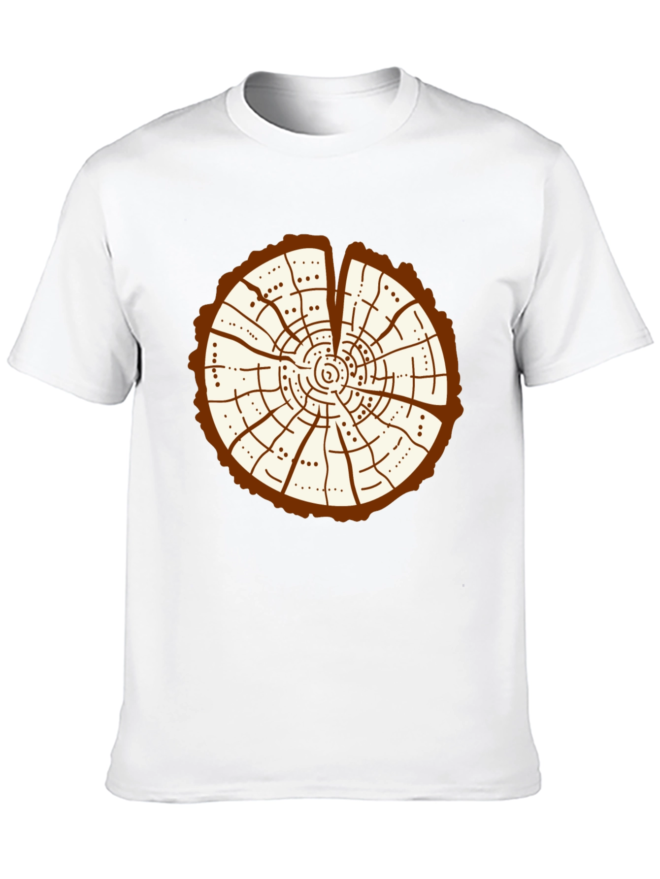 Tree Ring Graphic Tee - Unique Nature Design