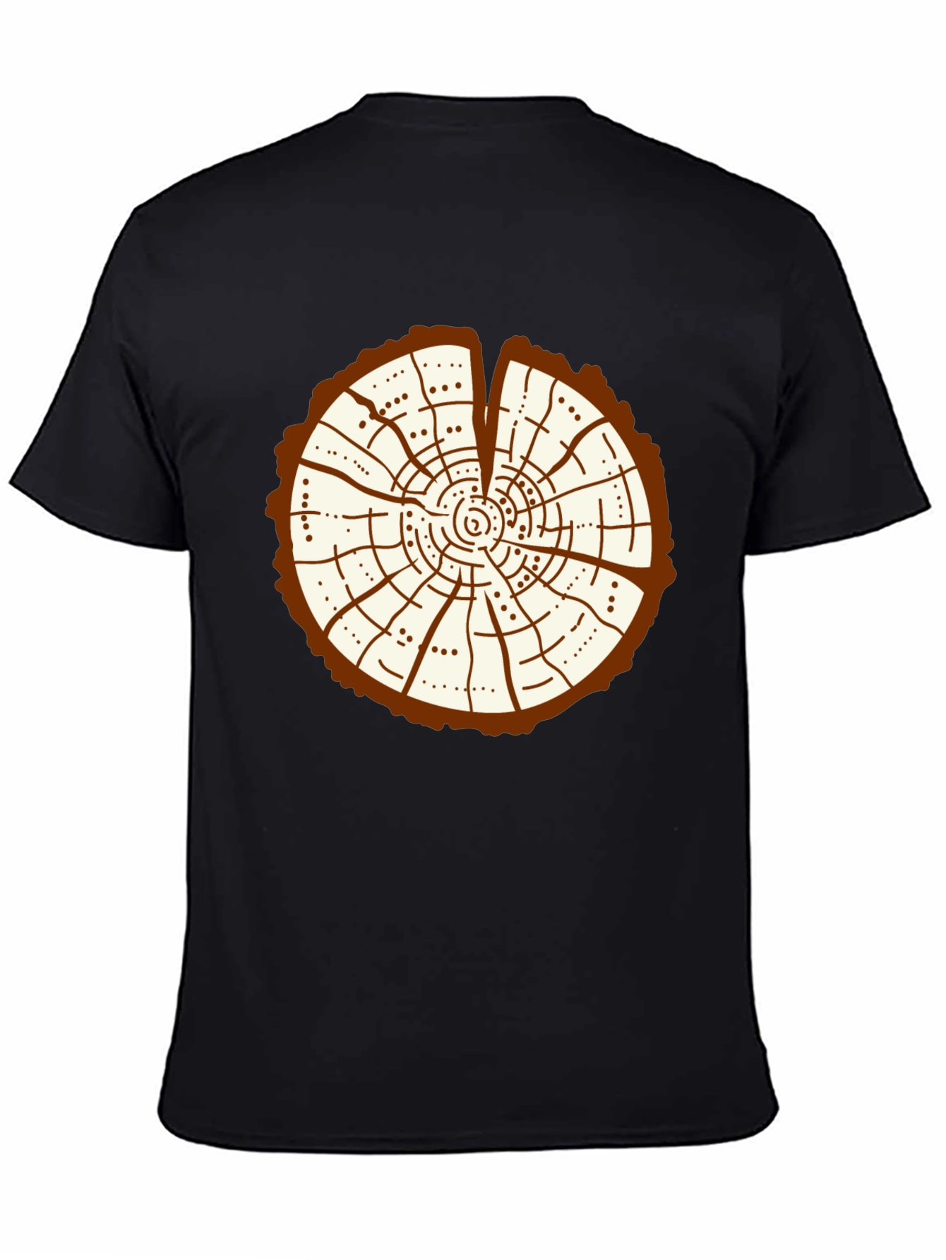 Tree Ring Graphic Tee - Unique Nature Design