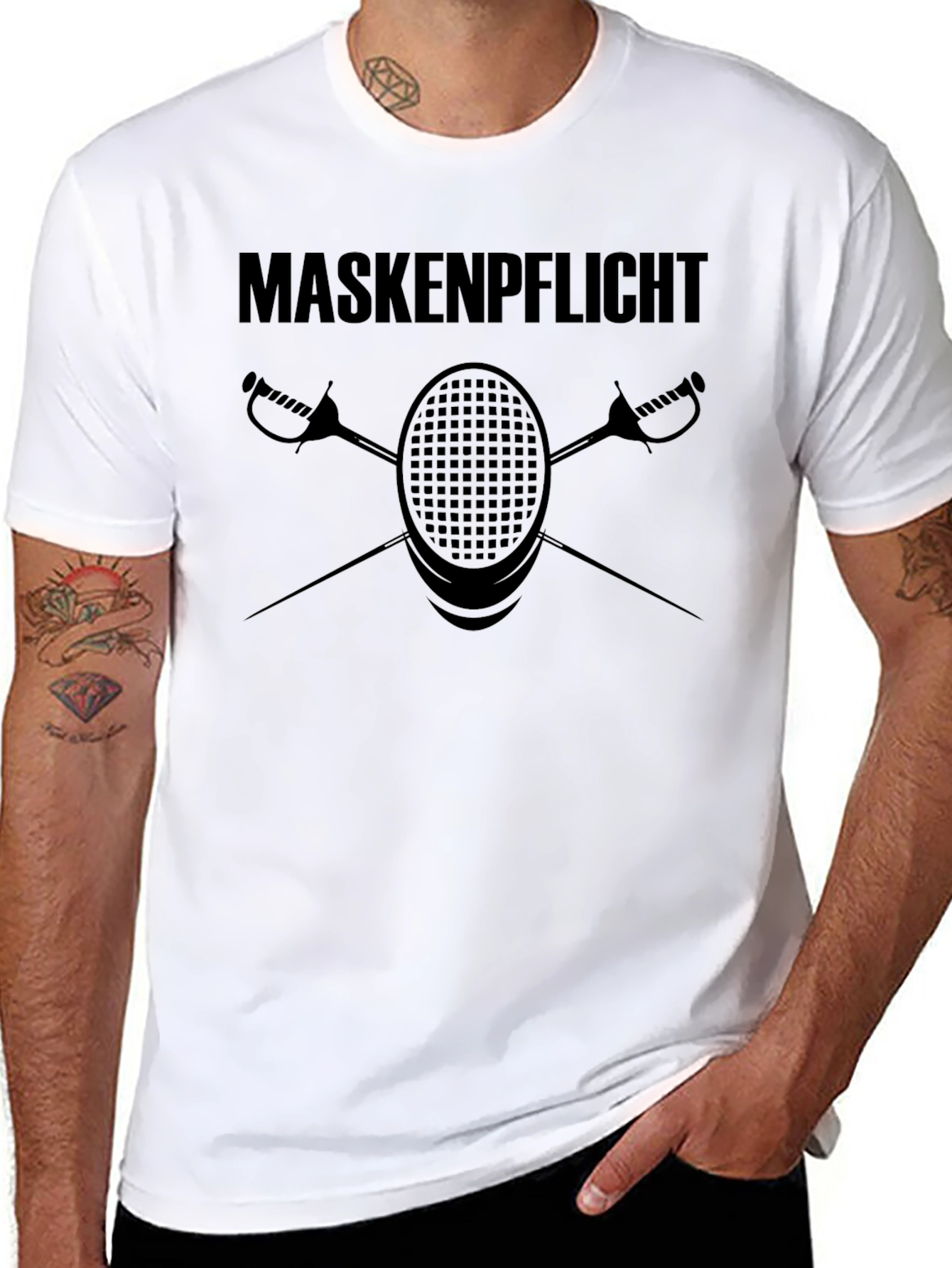 Maskenpflicht Fencing T-Shirt Black