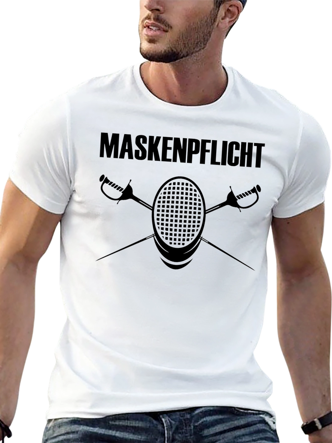 Maskenpflicht Fencing T-Shirt Black