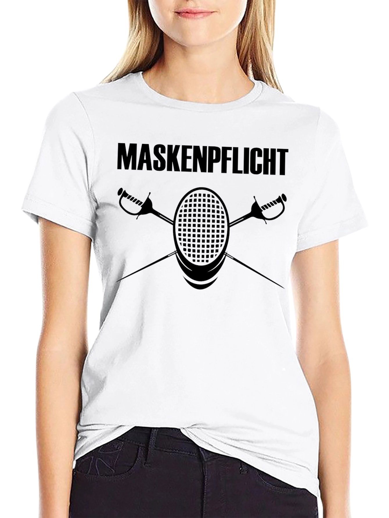 Maskenpflicht Fencing T-Shirt Black