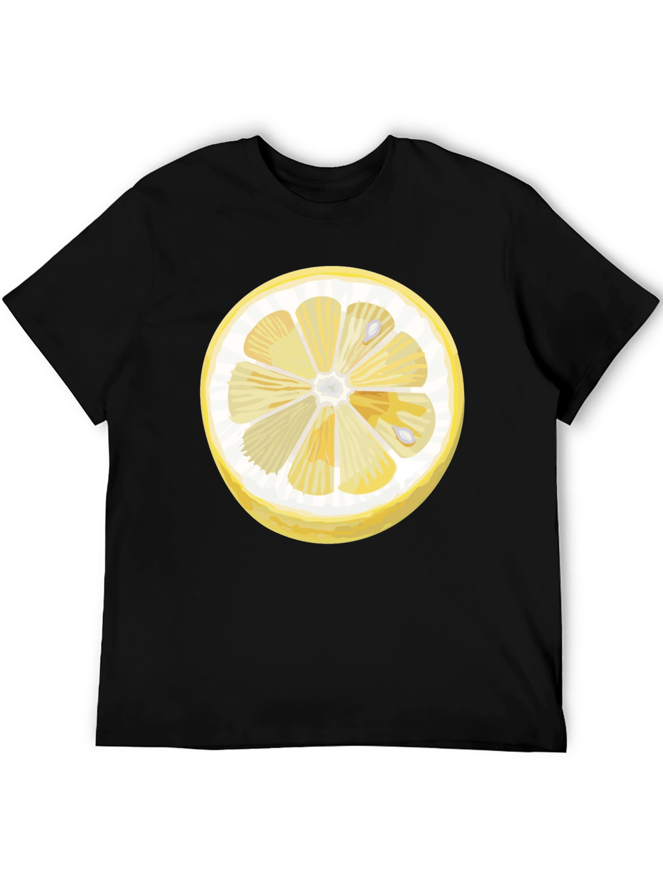 Lemon Slice Graphic Black T-Shirt
