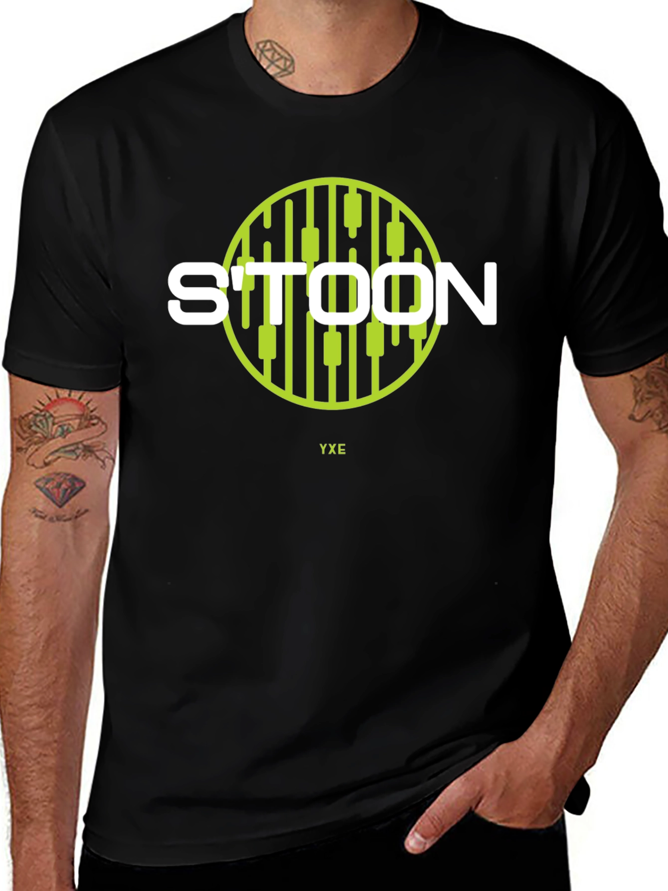 STOON YXE Black Graphic Tee