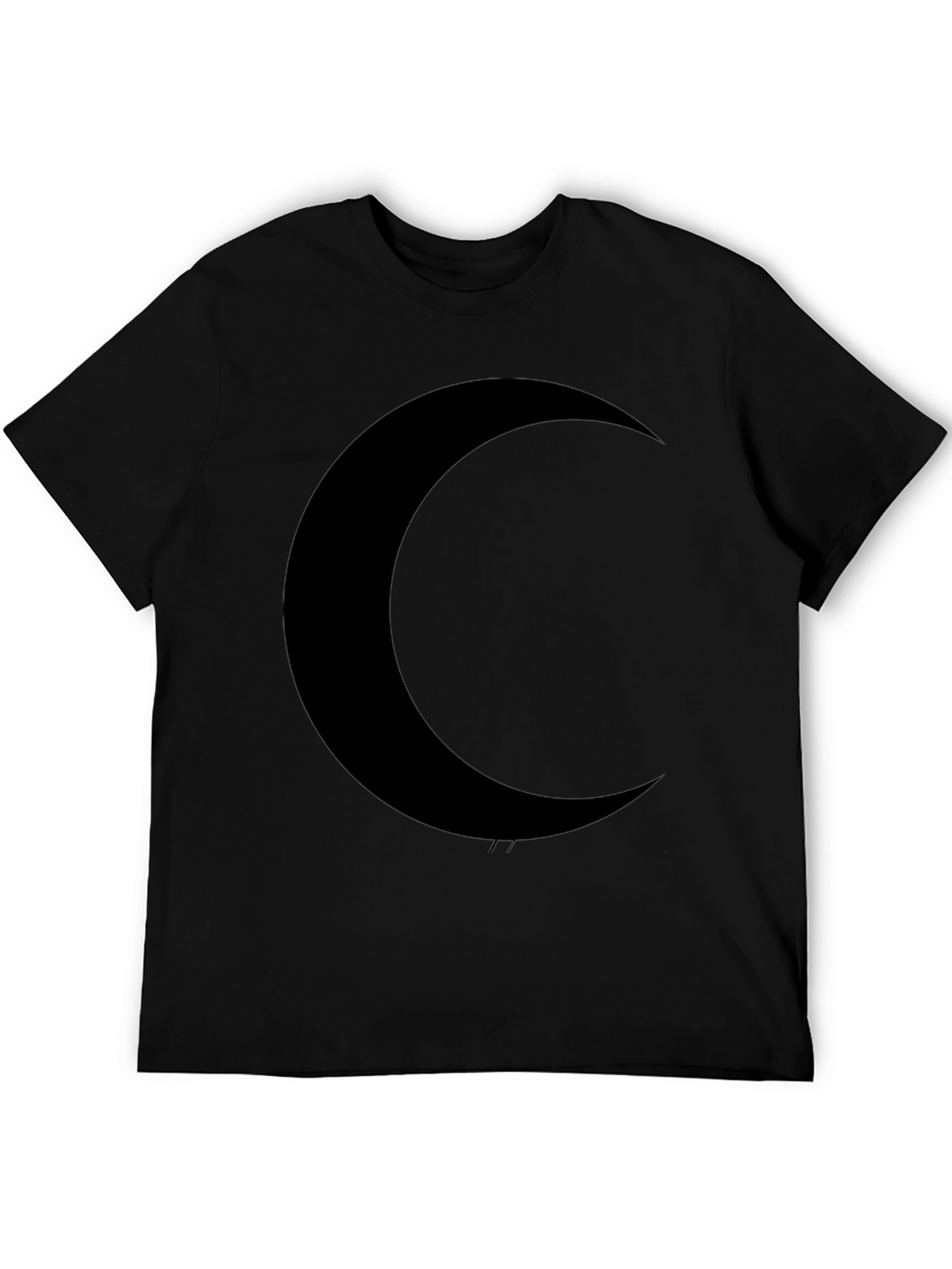 Crescent Moon Graphic Black T-Shirt