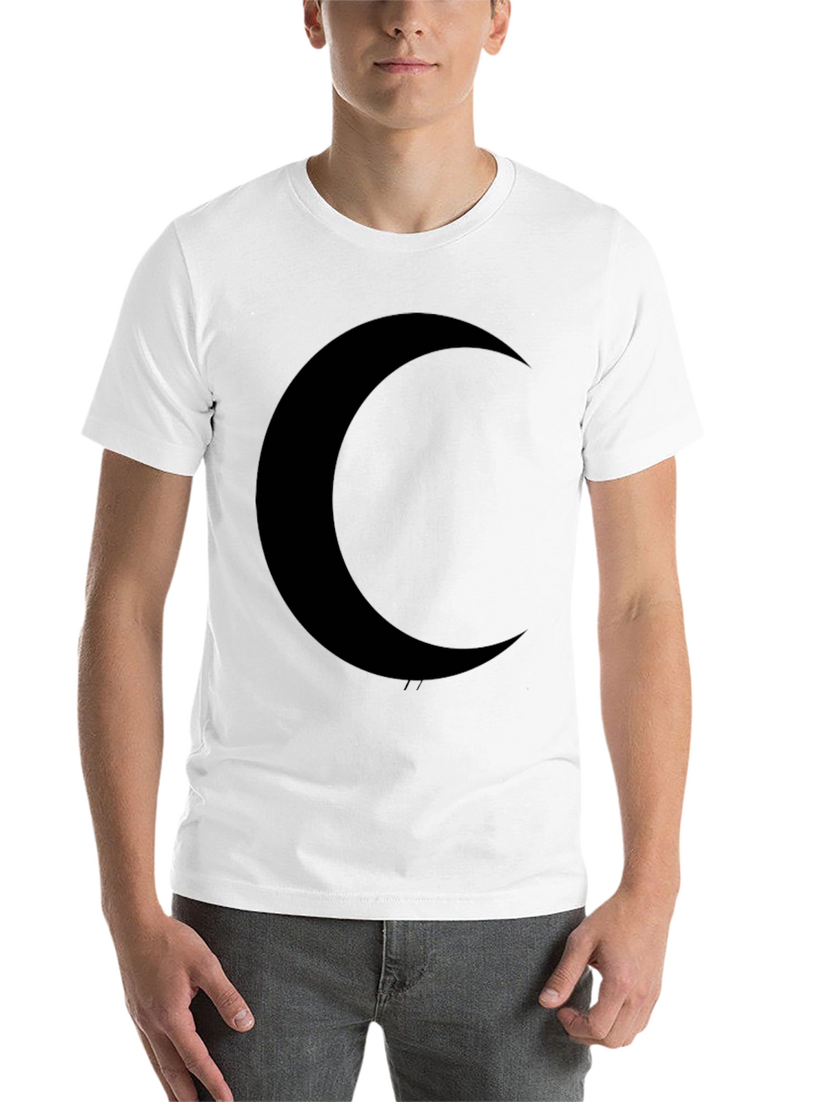 Crescent Moon Graphic Black T-Shirt
