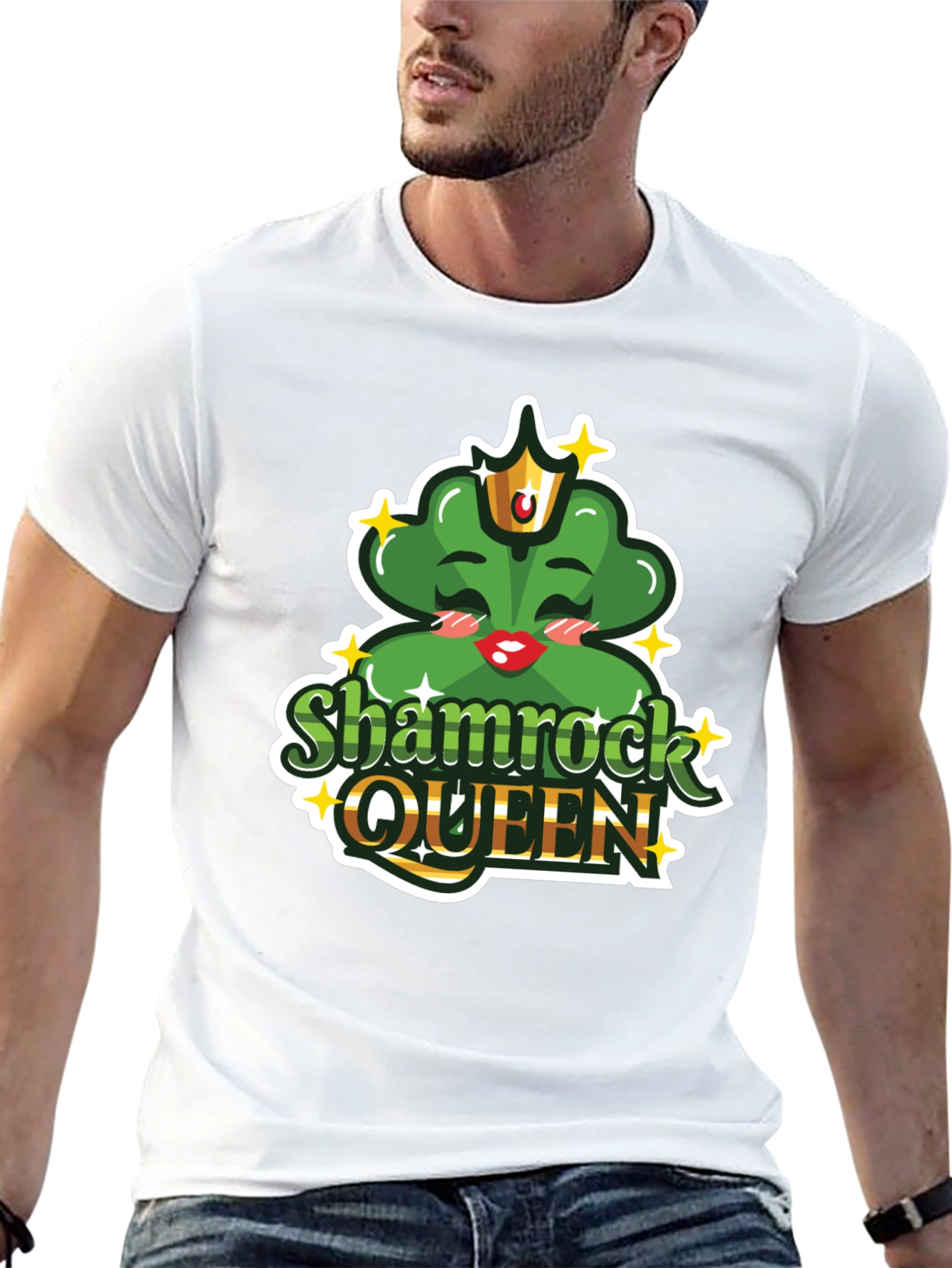 Shamrock Queen Black T-Shirt - St. Patricks Day