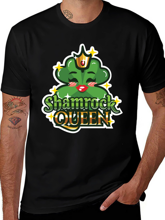 Shamrock Queen Black T-Shirt - St. Patricks Day