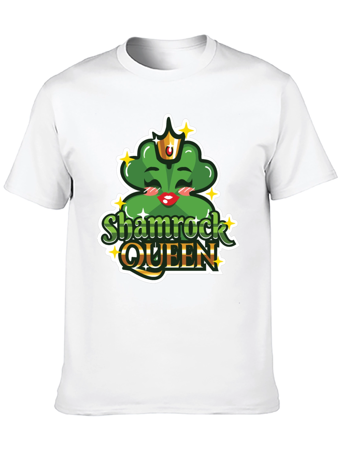 Shamrock Queen Black T-Shirt - St. Patricks Day
