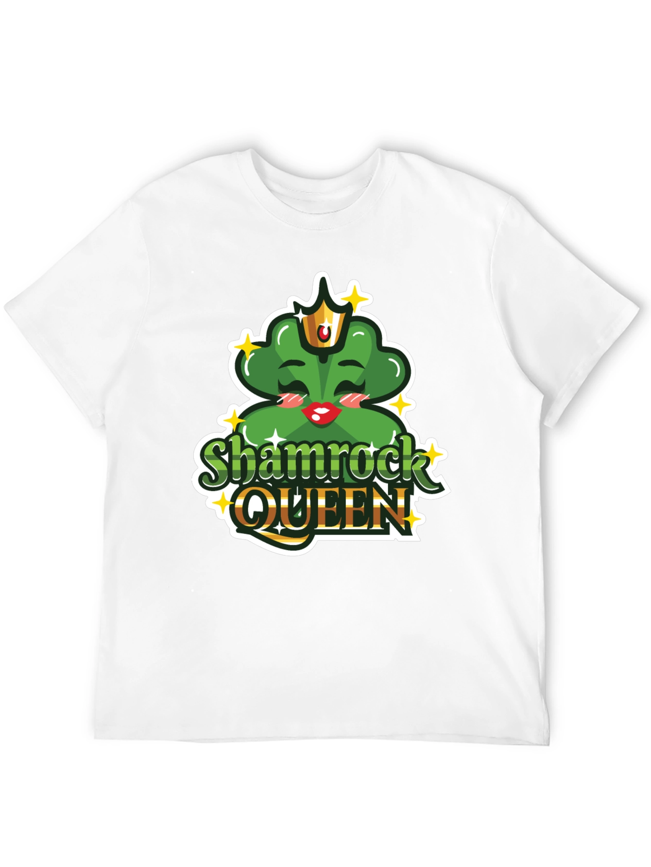 Shamrock Queen Black T-Shirt - St. Patricks Day
