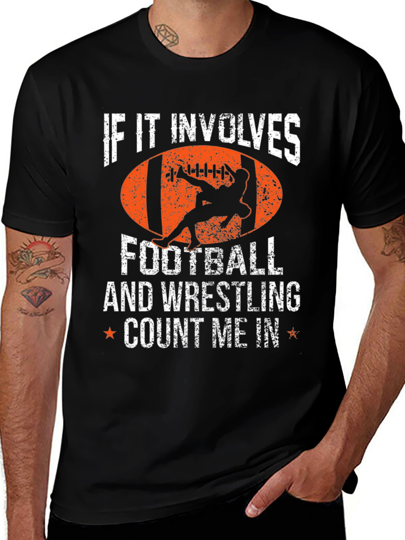 Football & Wrestling T-Shirt: Count Me In!