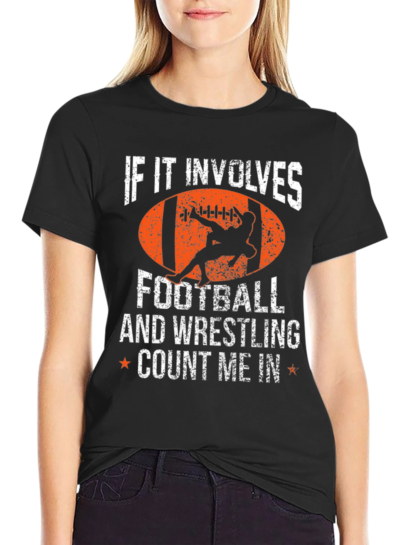 Football & Wrestling T-Shirt: Count Me In!