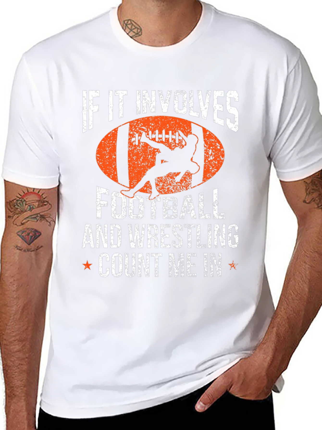 Football & Wrestling T-Shirt: Count Me In!