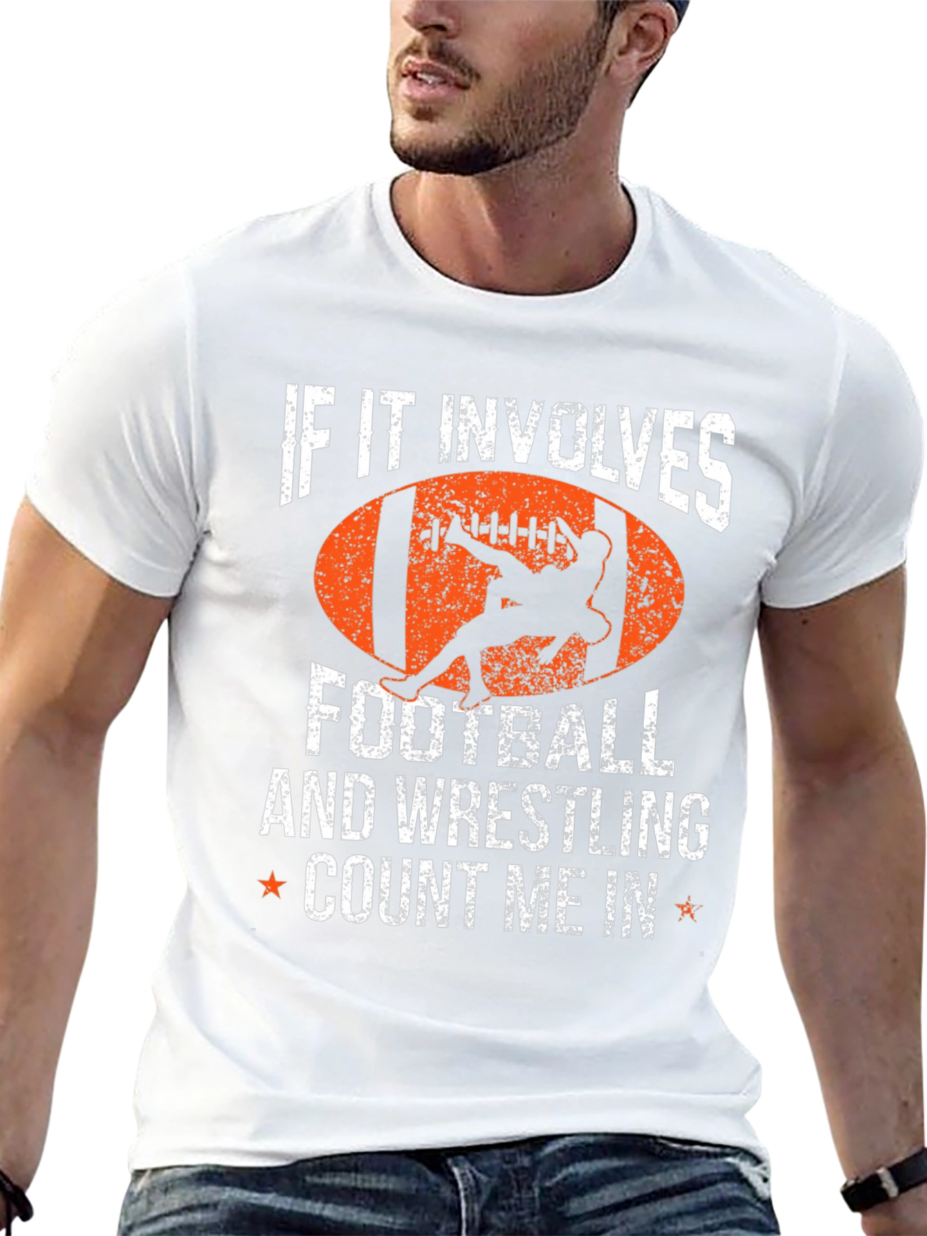Football & Wrestling T-Shirt: Count Me In!