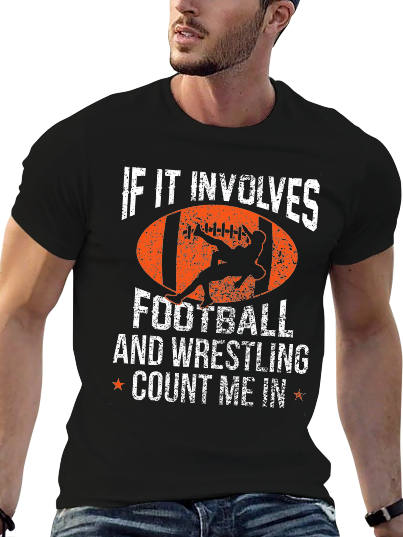 Football & Wrestling T-Shirt: Count Me In!