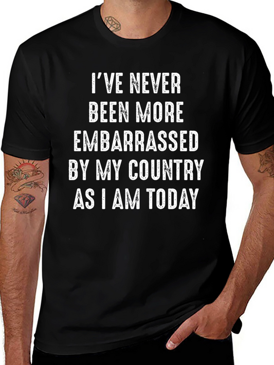 Embarrassed By My Country Graphic Tee - Black