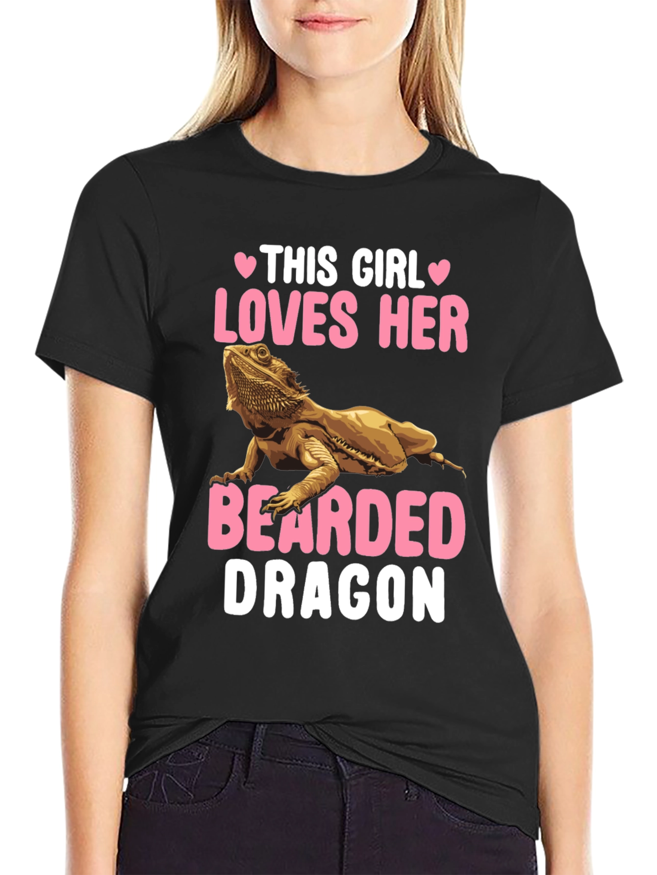 This Girl Loves Her Bearded Dragon Graphic T-Shirt