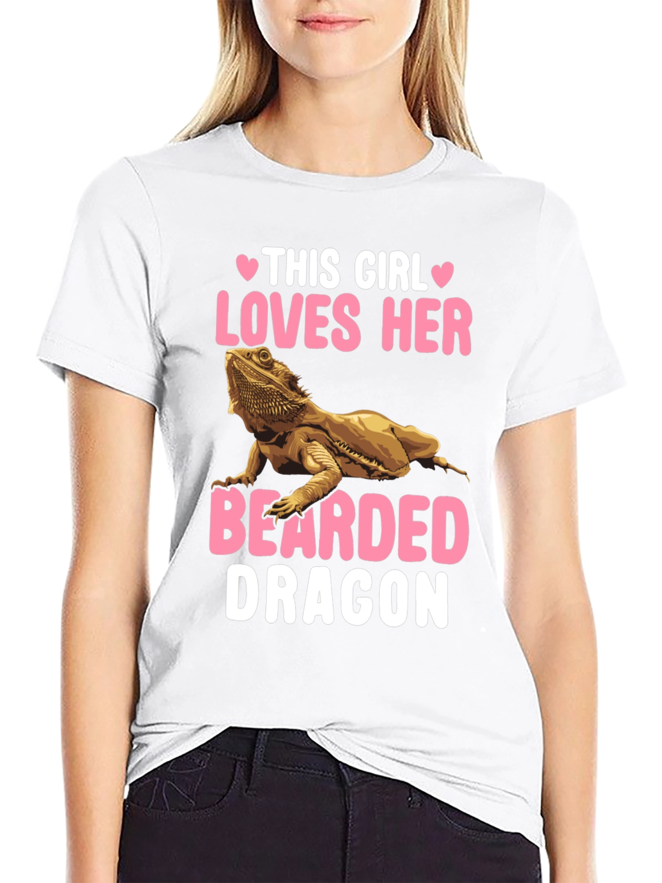 This Girl Loves Her Bearded Dragon Graphic T-Shirt