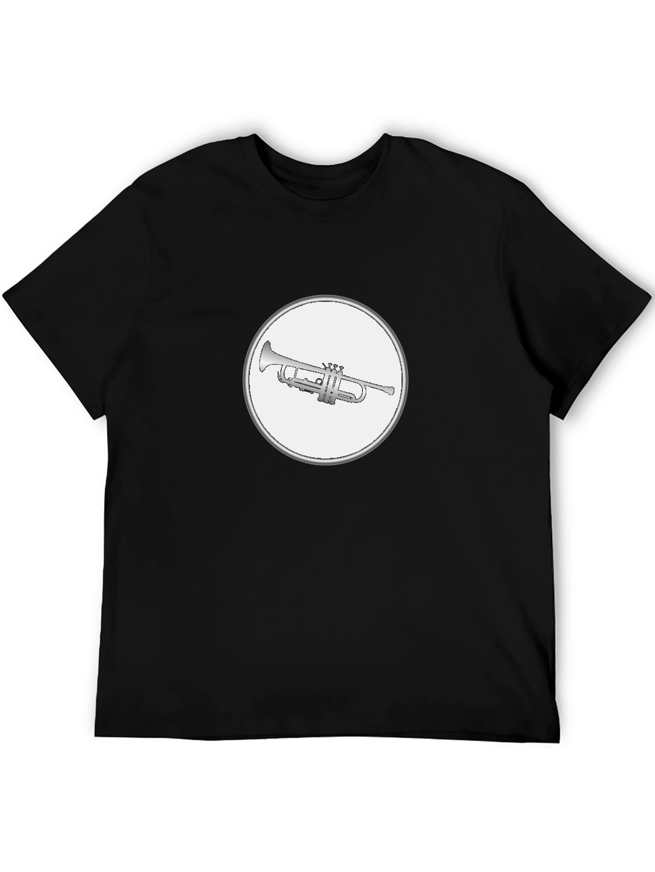 Trumpet Graphic Tee - Black Cotton T-Shirt