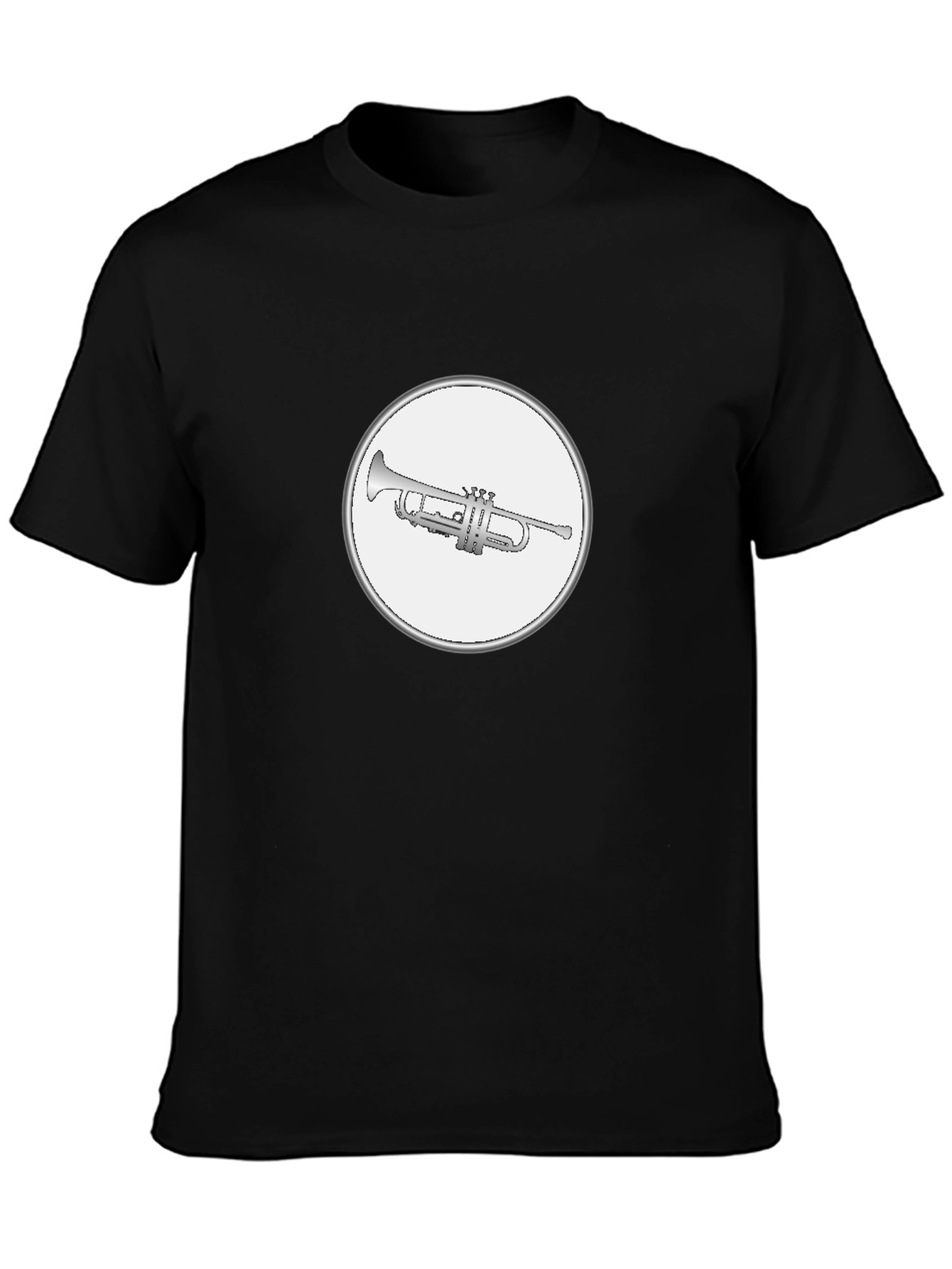 Trumpet Graphic Tee - Black Cotton T-Shirt