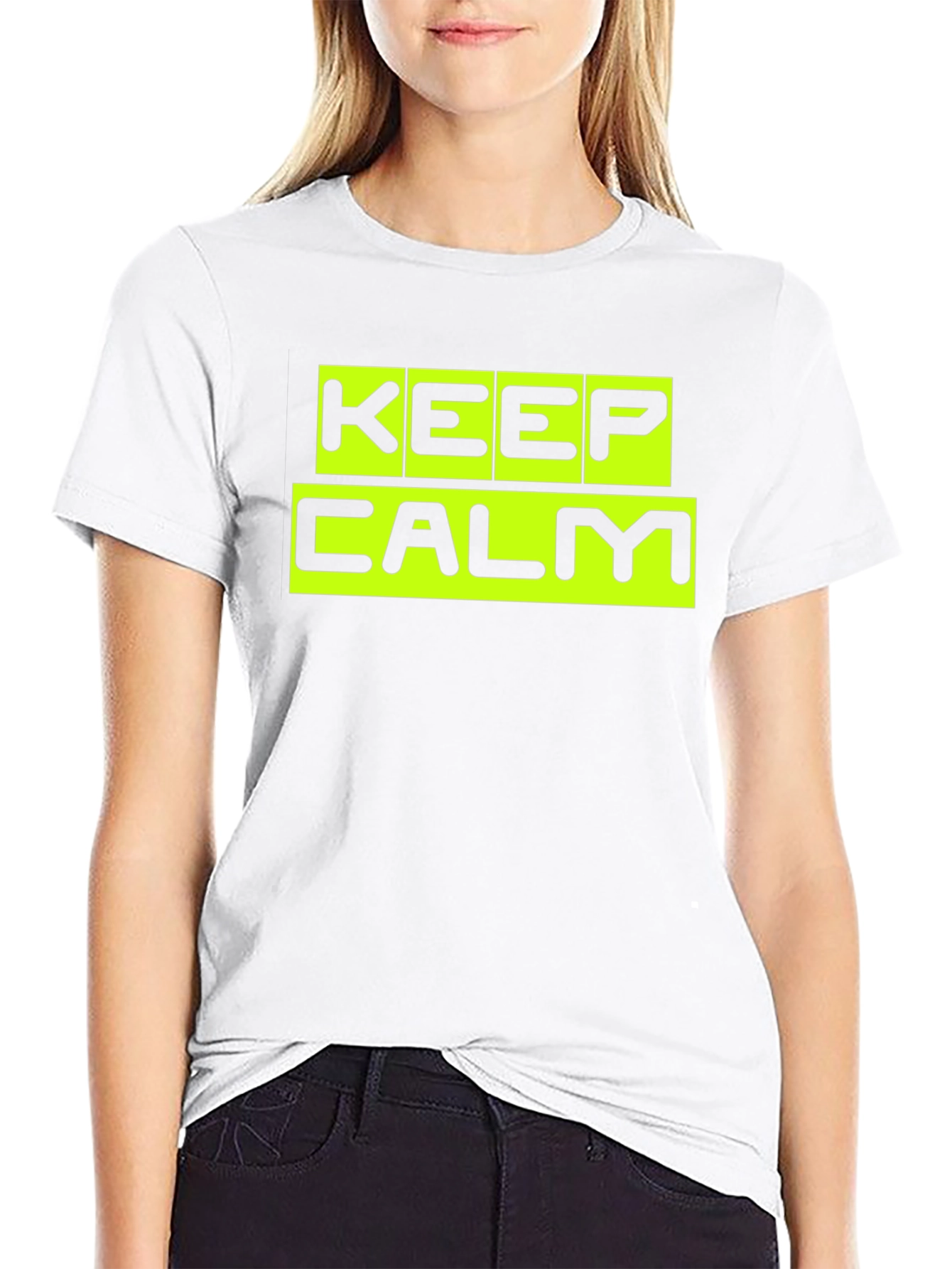 Keep Calm Black Graphic T-Shirt