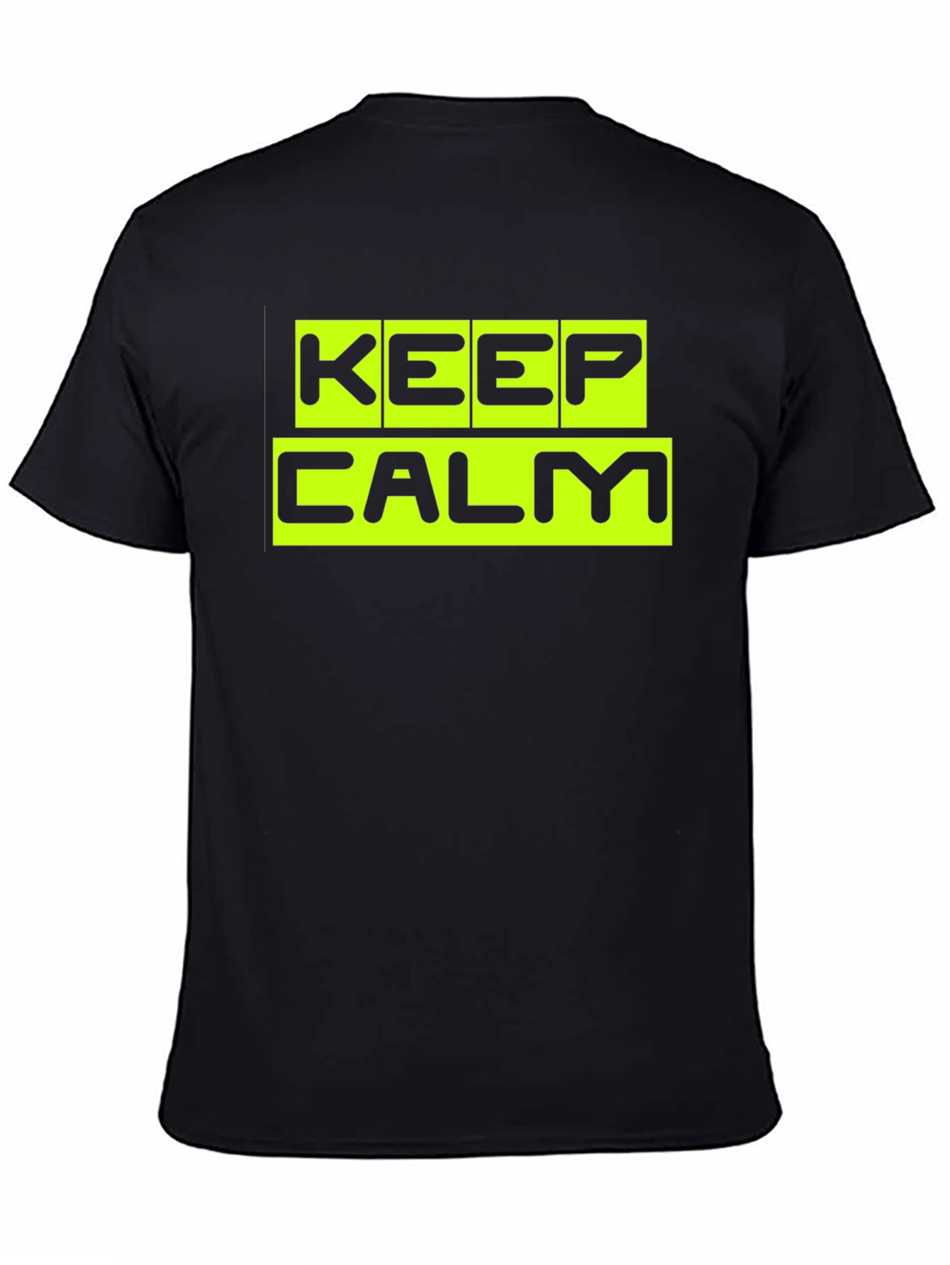 Keep Calm Black Graphic T-Shirt