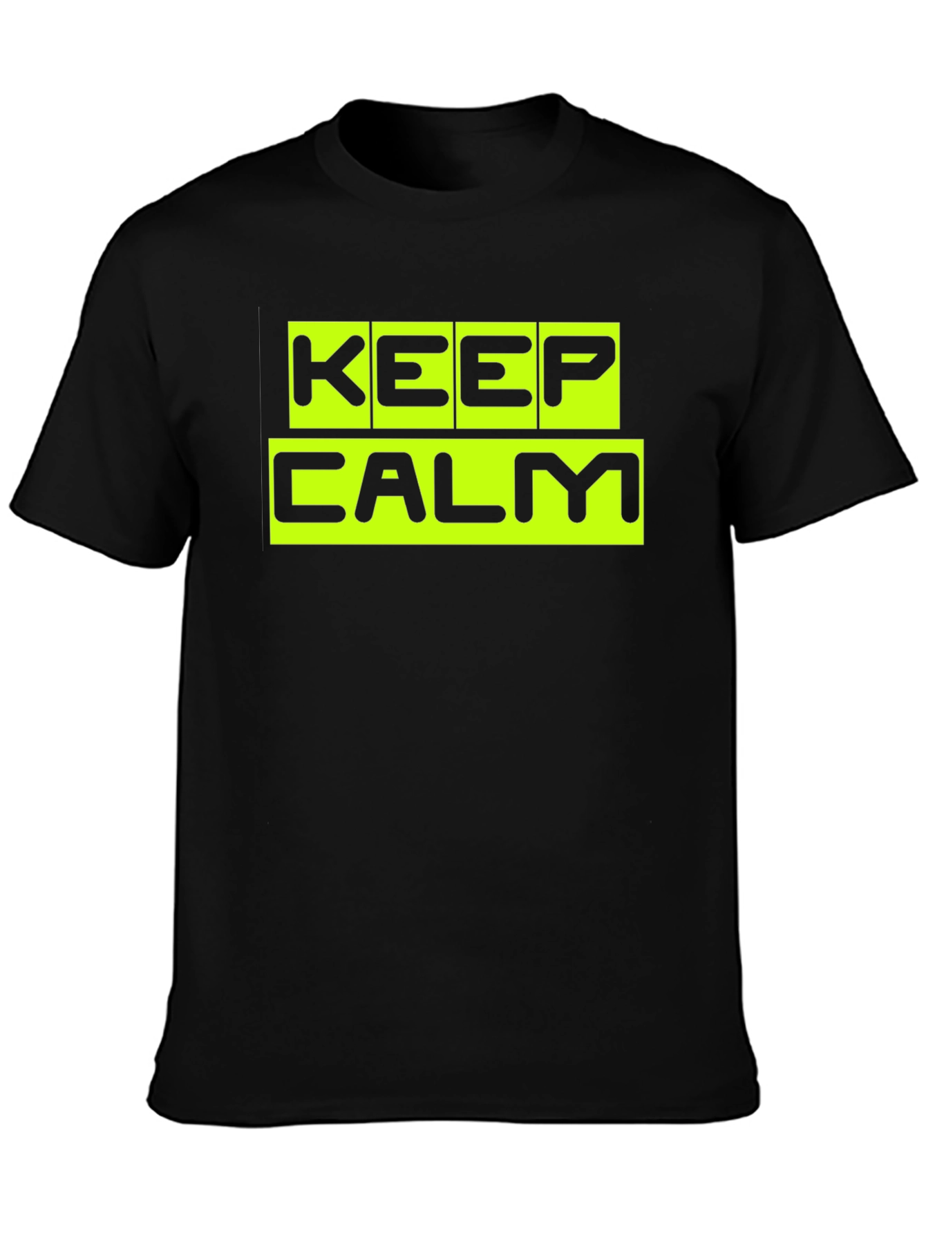 Keep Calm Black Graphic T-Shirt