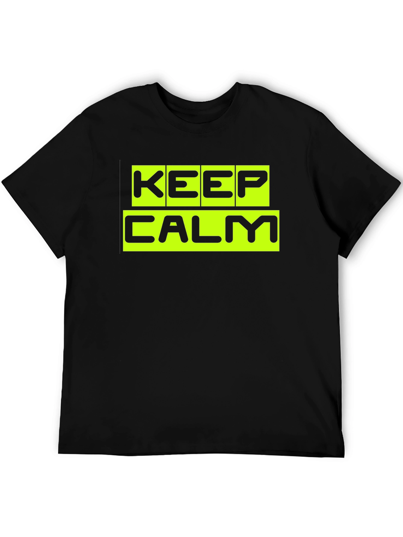 Keep Calm Black Graphic T-Shirt
