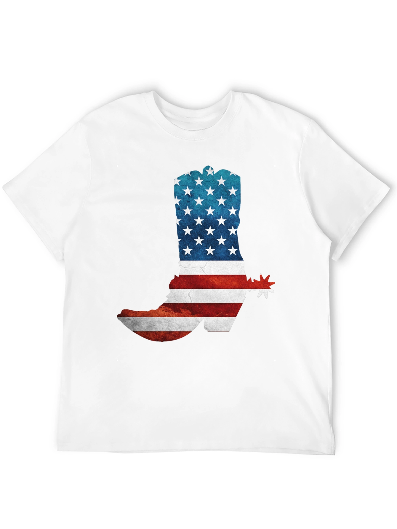 American Flag Cowboy Boot Graphic T-Shirt