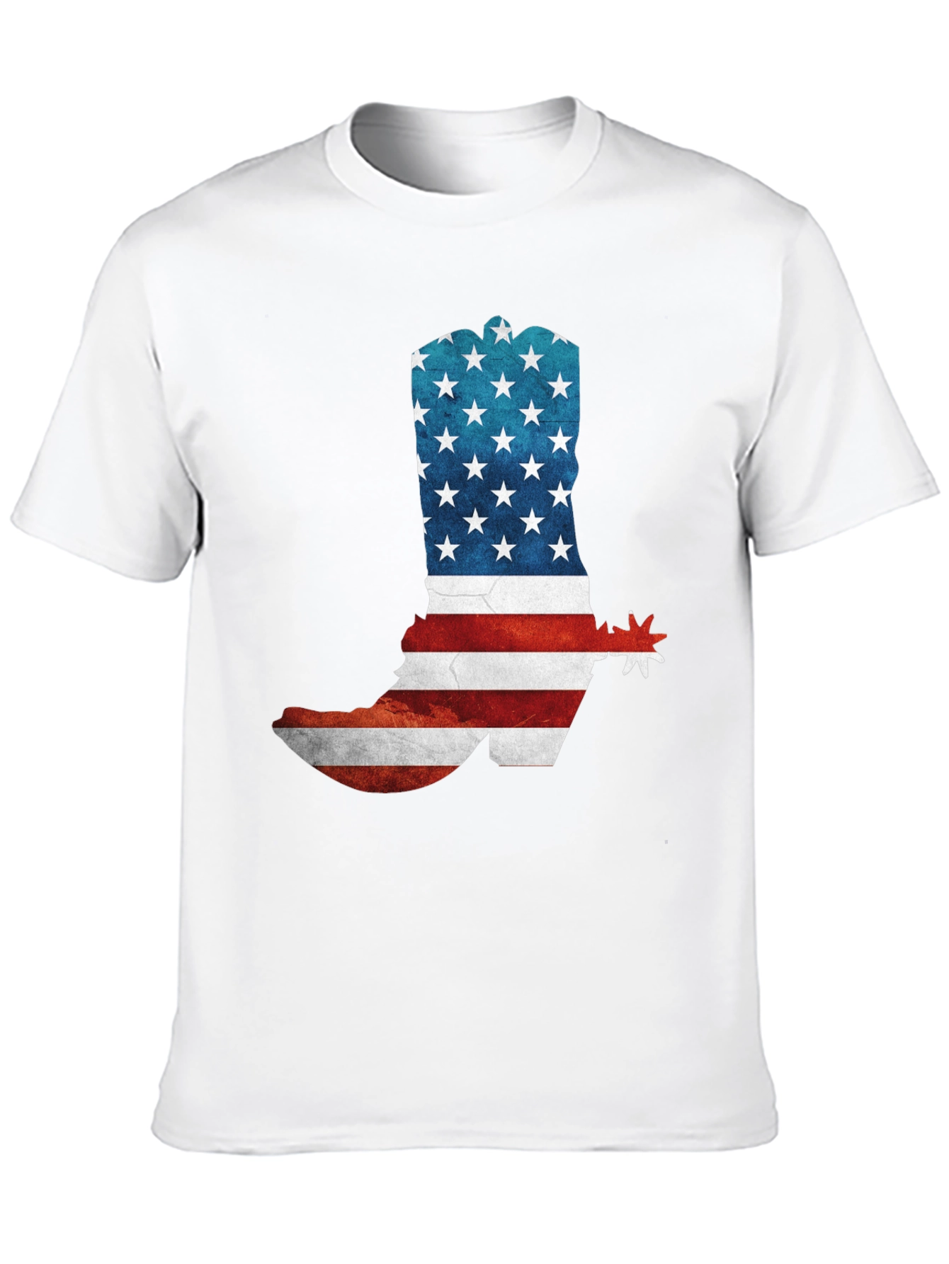 American Flag Cowboy Boot Graphic T-Shirt