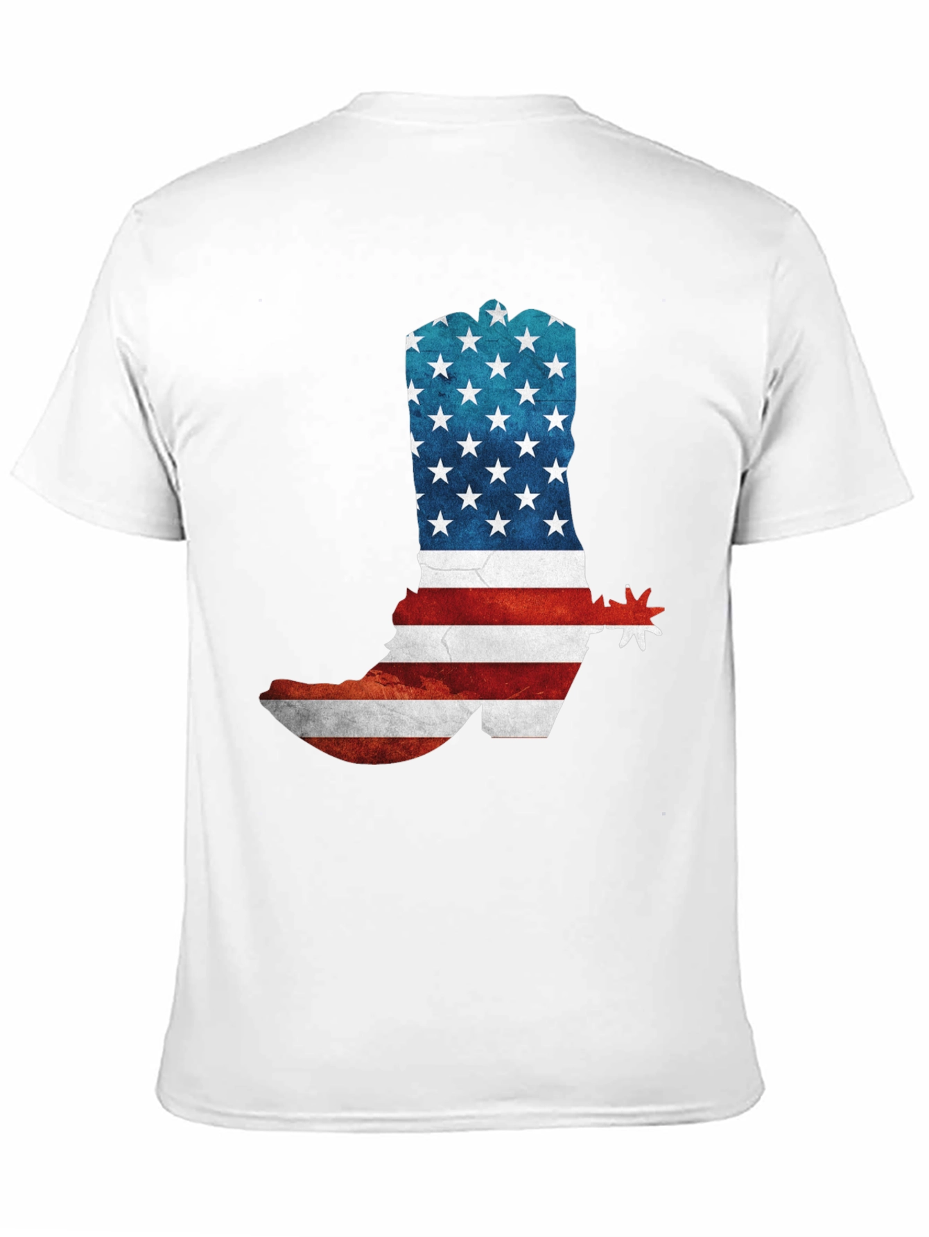 American Flag Cowboy Boot Graphic T-Shirt