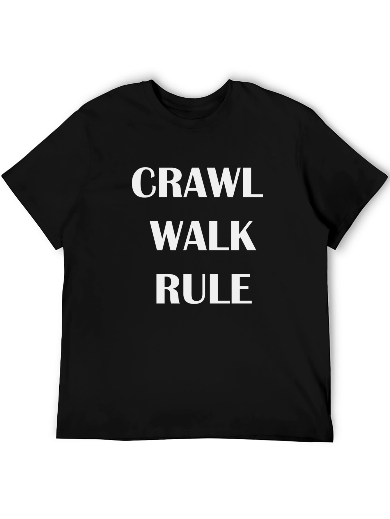 Crawl Walk Rule Graphic Tee - Black T-Shirt