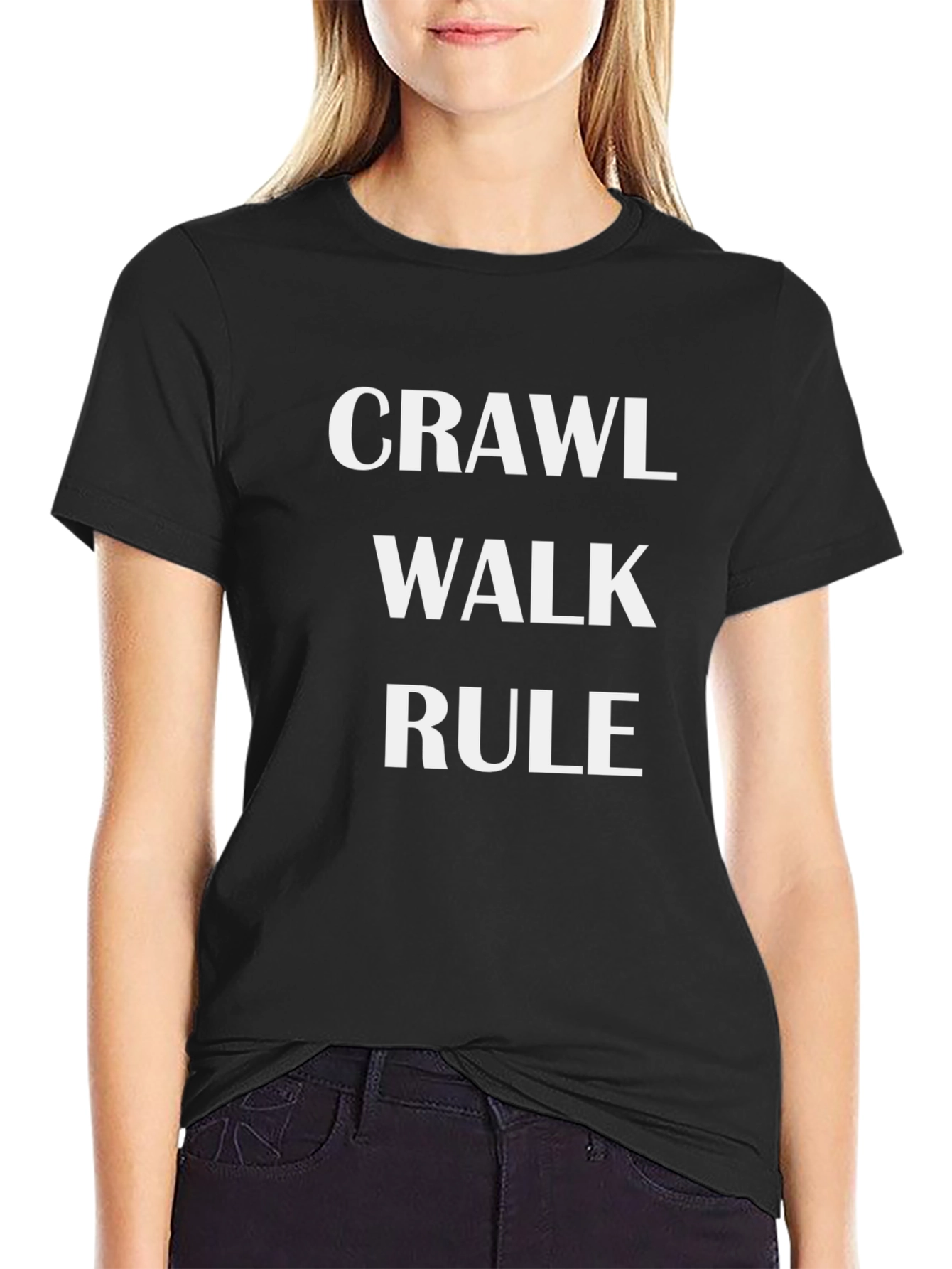 Crawl Walk Rule Graphic Tee - Black T-Shirt