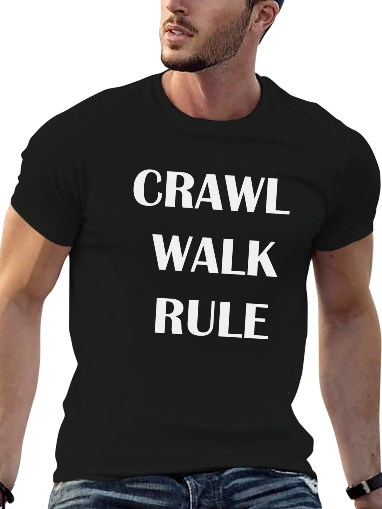 Crawl Walk Rule Graphic Tee - Black T-Shirt