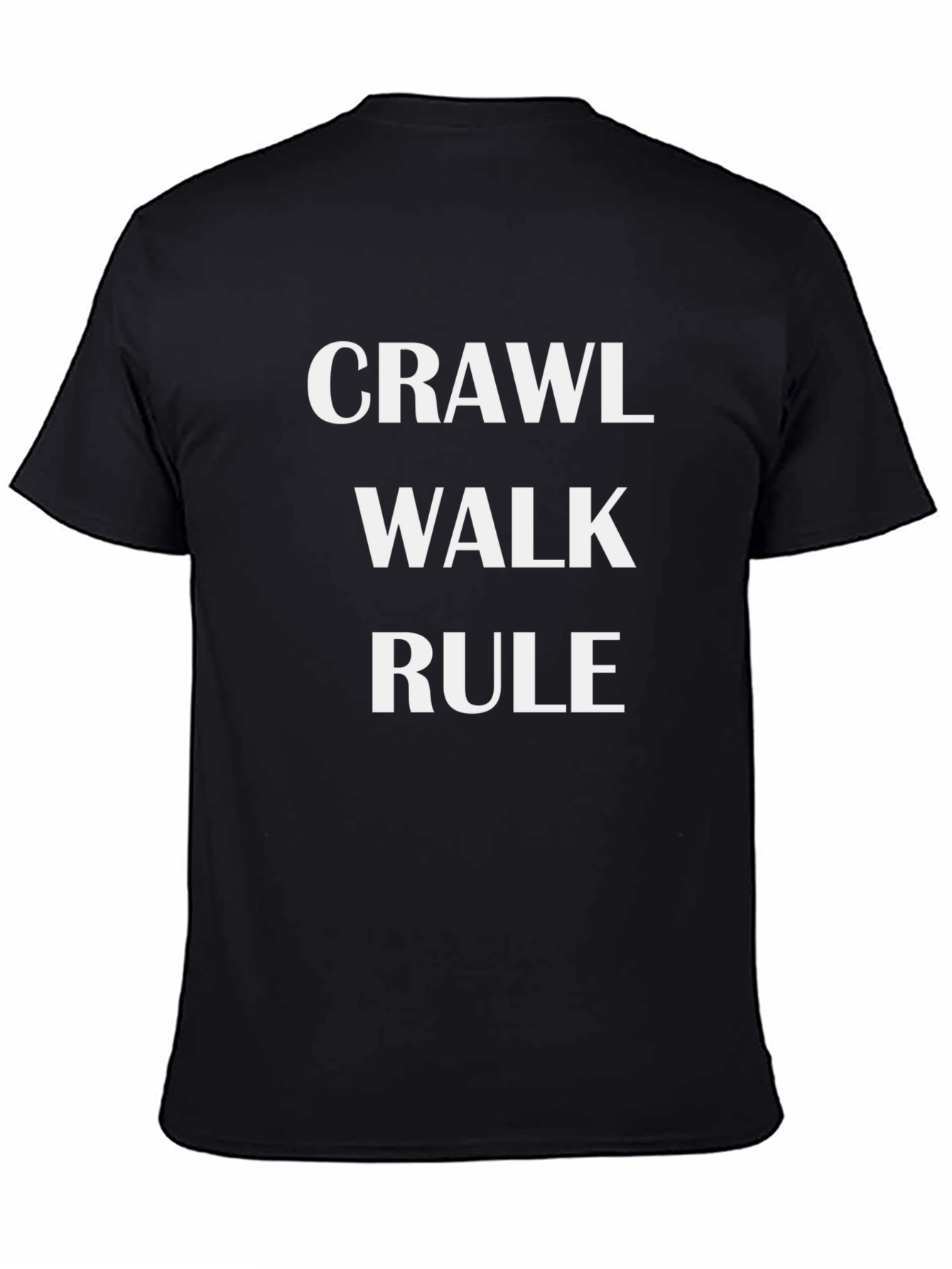 Crawl Walk Rule Graphic Tee - Black T-Shirt