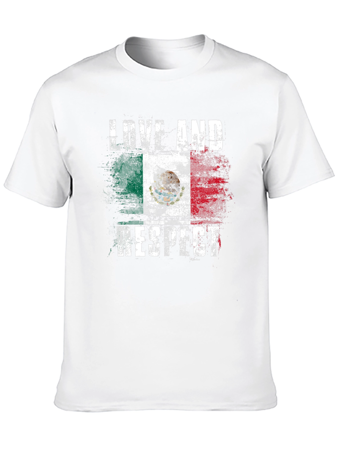 Love and Respect Mexico Flag Graphic T-Shirt