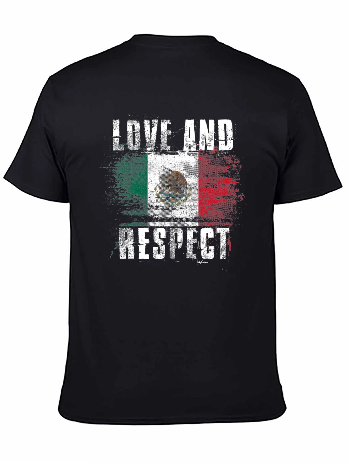 Love and Respect Mexico Flag Graphic T-Shirt
