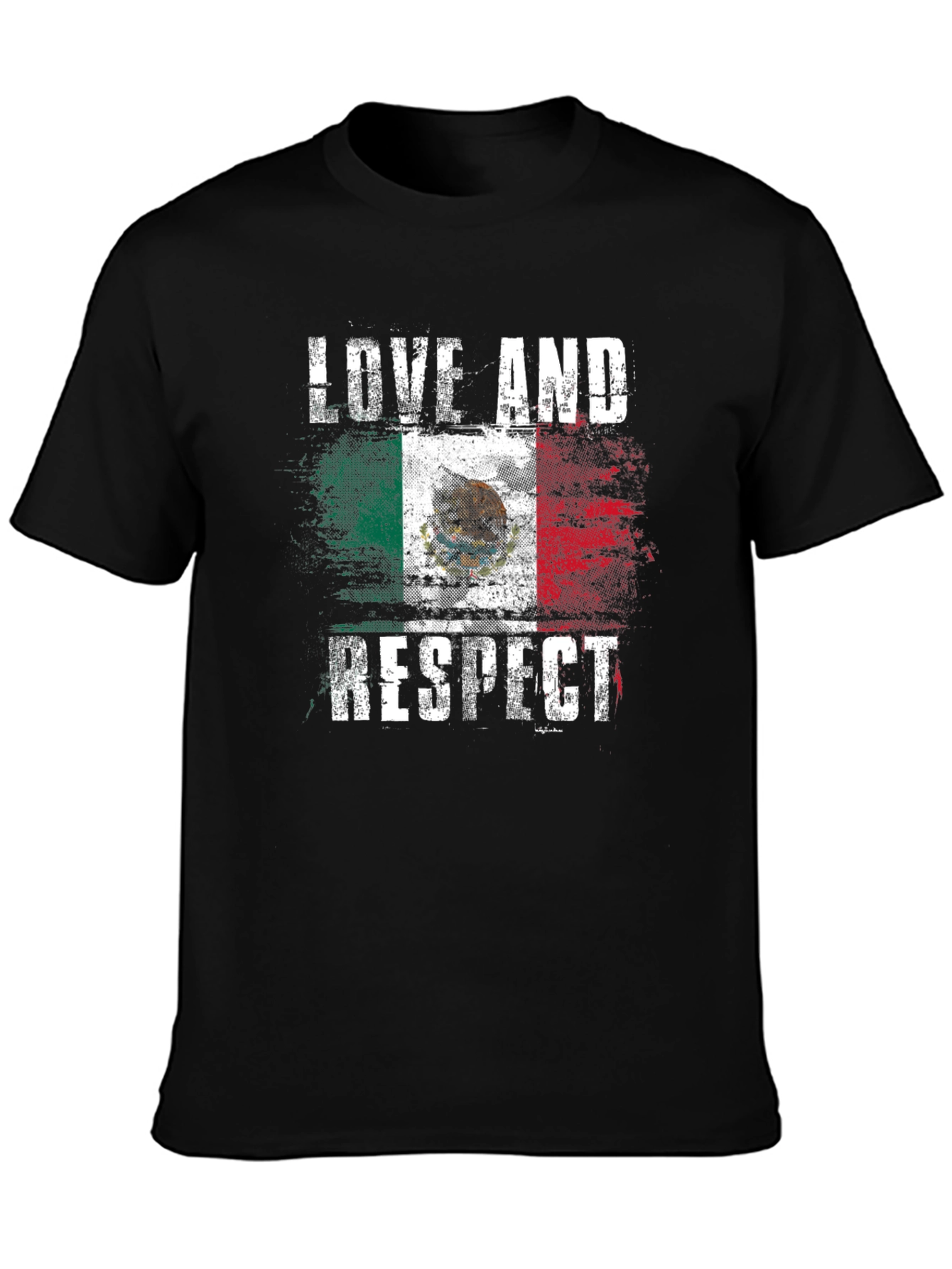 Love and Respect Mexico Flag Graphic T-Shirt