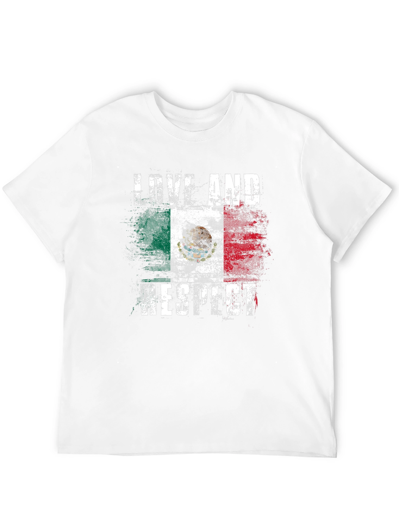 Love and Respect Mexico Flag Graphic T-Shirt