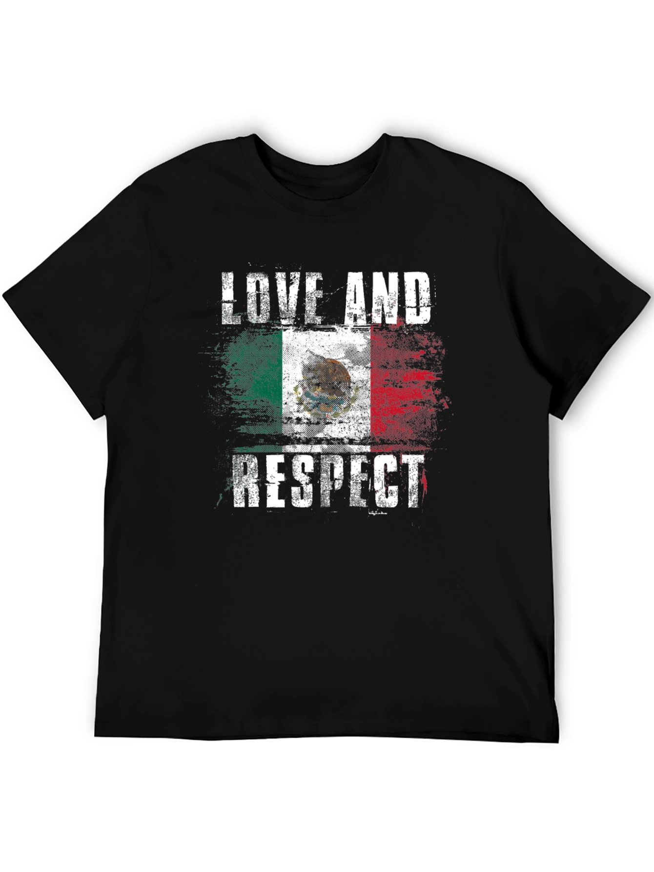 Love and Respect Mexico Flag Graphic T-Shirt
