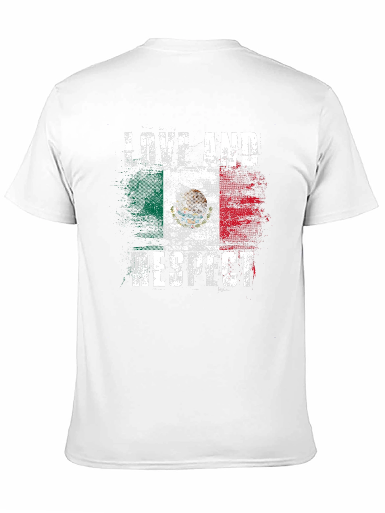 Love and Respect Mexico Flag Graphic T-Shirt