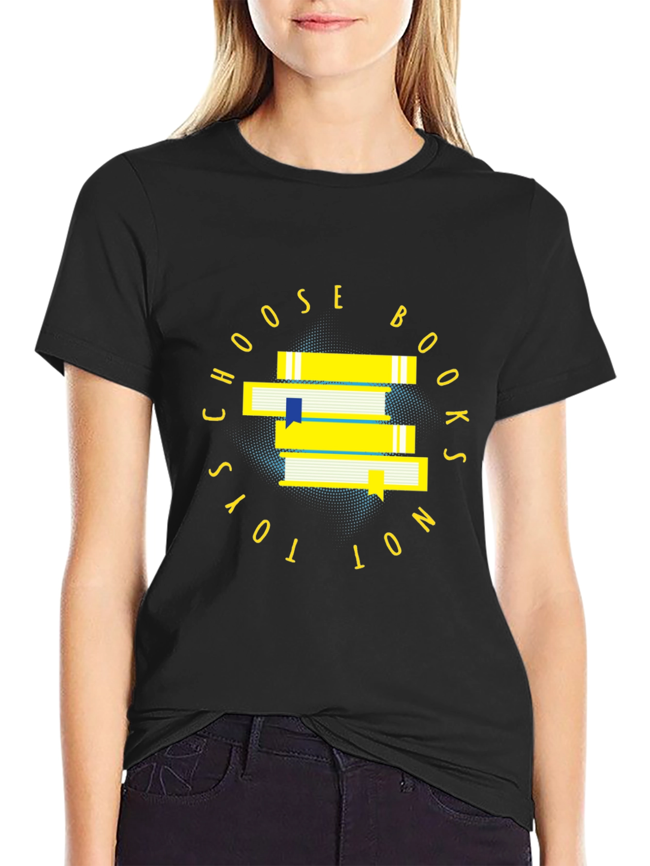 Choose Books Not Toys - Black T-Shirt