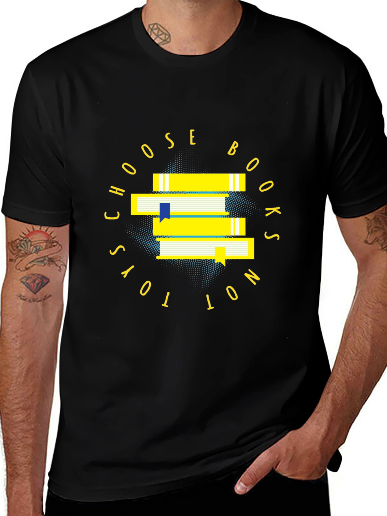Choose Books Not Toys - Black T-Shirt