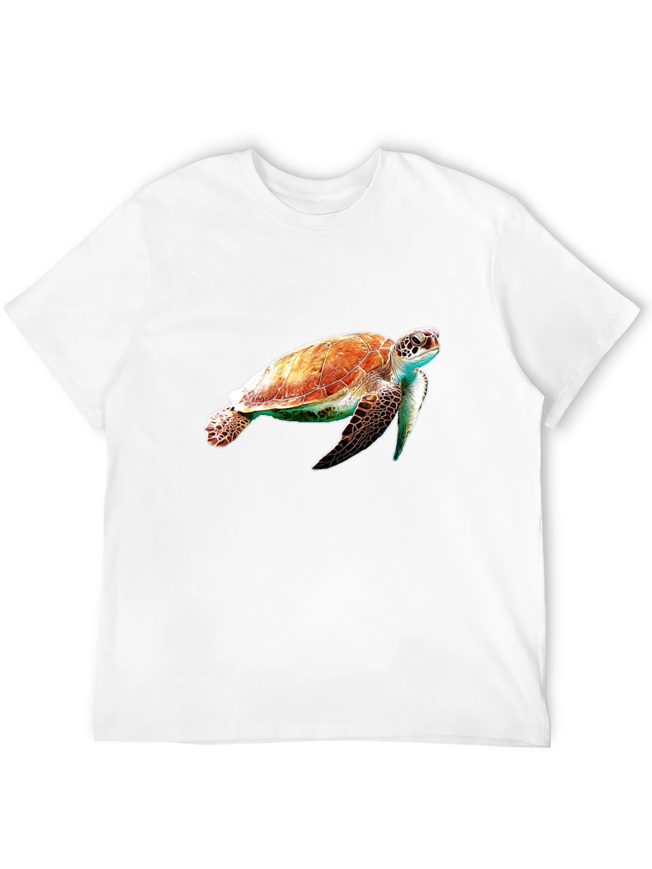 Sea Turtle Graphic Tee - Black Cotton Comfort