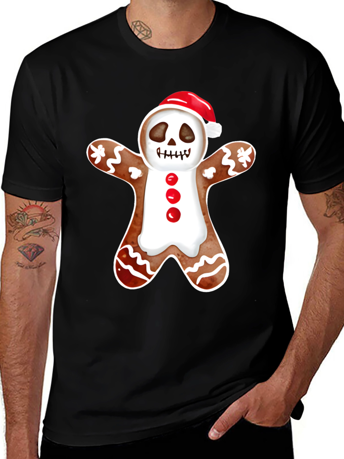 Gingerbread Skeleton Santa T-Shirt