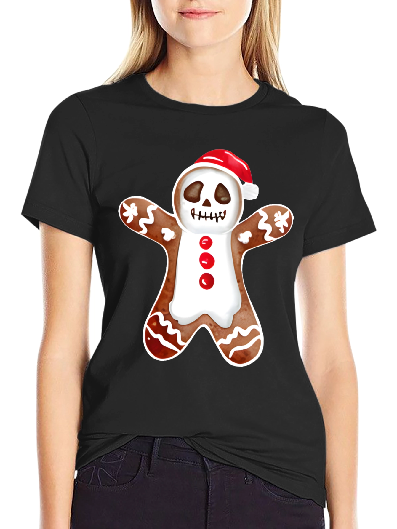 Gingerbread Skeleton Santa T-Shirt