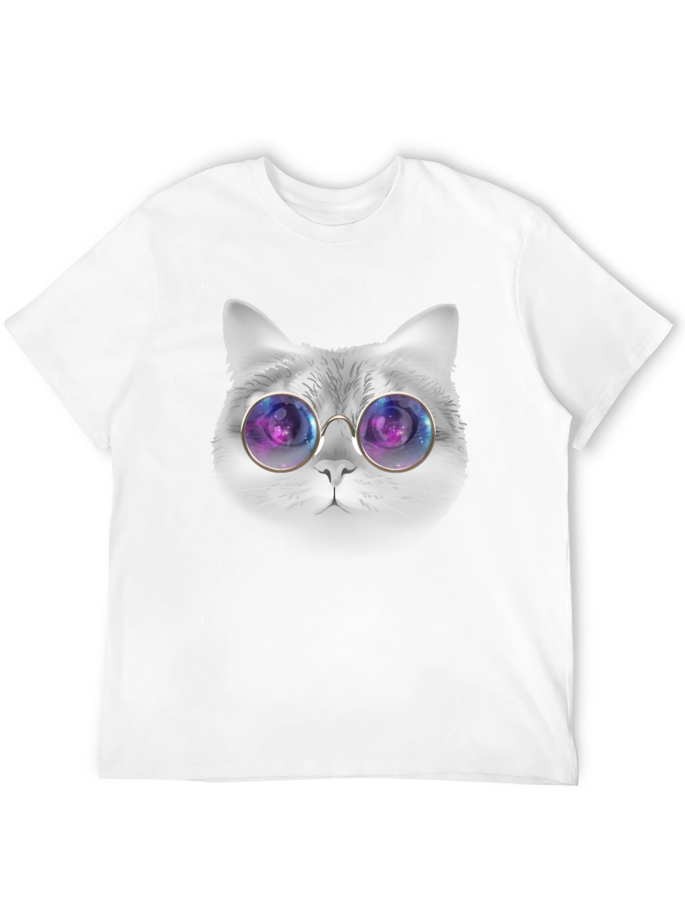 Cat with Galaxy Glasses T-Shirt