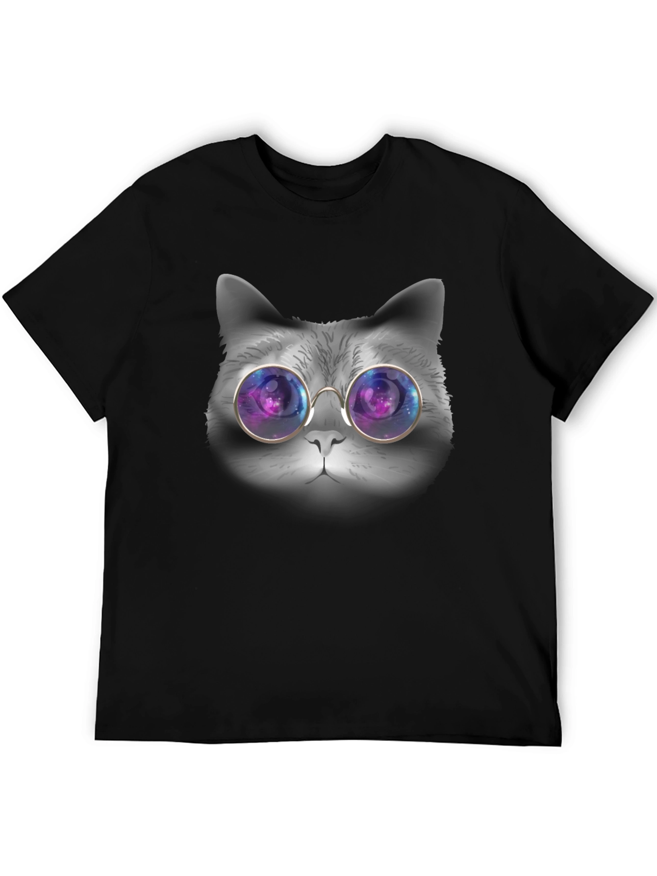 Cat with Galaxy Glasses T-Shirt